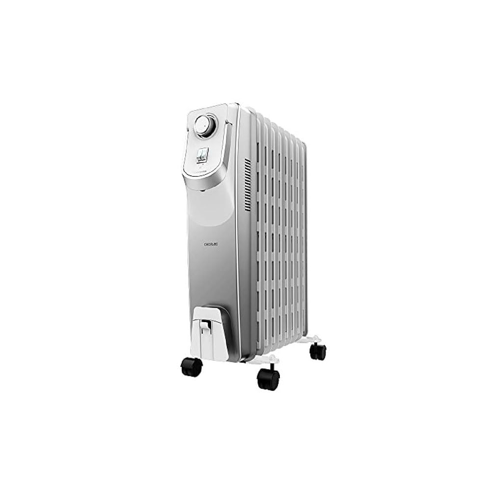 Cecotec Radiatore olio elettrico ReadyWarm 9000 Space 360, 9 moduli, consumo energetico, 2000 W, 3 livelli, avvolgicavo, tecnologia 360, sistema di sicurezza, 22 m2 (05888)