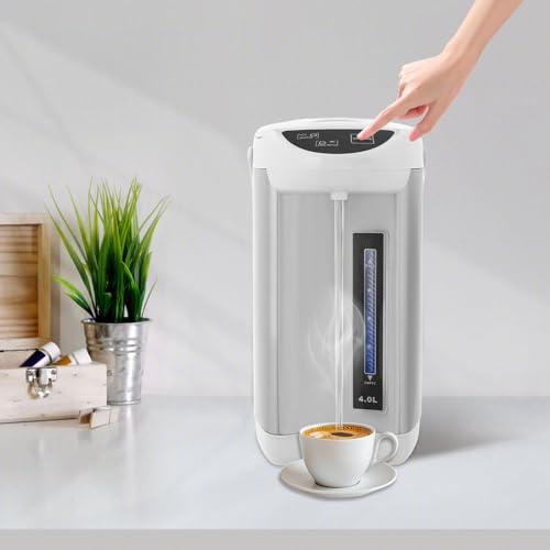 5l High-Capacity Electric Water Boiler & Warmer, 750w Stainless Steel Tea Kettle Coffee Pot, Removable Water Tank & 3 Water Dispensing Modes For Living Rooms,Kitchens. (Gray)