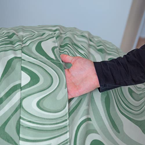 Big Joe Fuf Xl Foam Filled Bean Bag Chair With Removable Cover, Groovy Green Plush, 5Ft Giant #TOP4