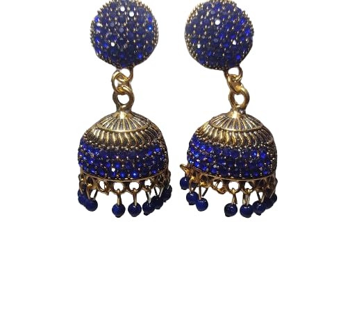 Yazhan Earrings for Girls/Women Fashion Jumkha Design Traditional blue Color Earrings (B0CVFV429P) Amazon Price History, Amazon Price Tracker