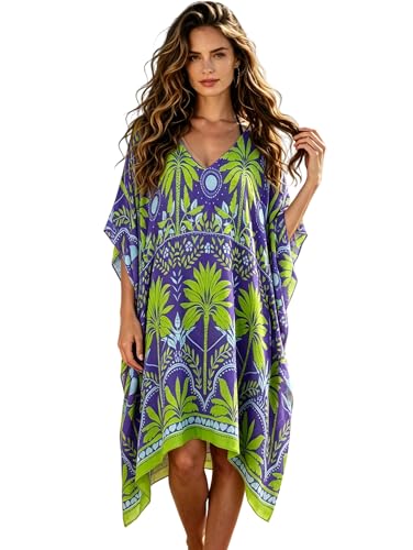 Breezy Lane Women's Beach Cover Up Swimsuit Coverups Kaftan for Bathing Suit Vacation Summer Resort Wear