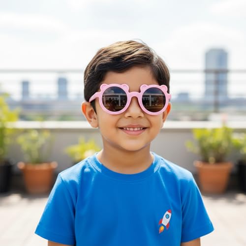 Image of SYGA Kids Goggles, UV Protection Eyewears with Round Shape Monkey Style, Suitable for Age 3 to 8 Years