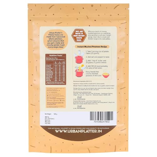 Urban Platter Potato Flakes, 500 g (Dehydrated Potato Flakes | Ready to Use Dried Potato Bits | Quick and Convenient)