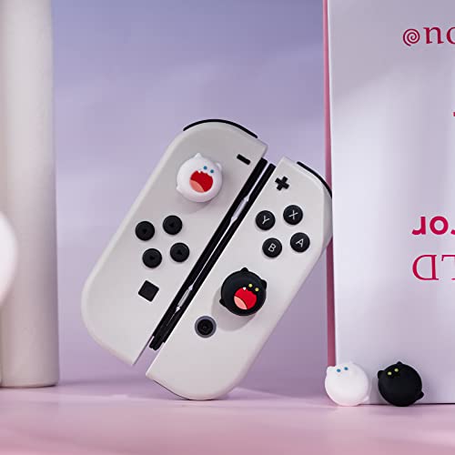 Image of GeekShare Cute Silicone Joystick Thumb Grip Caps, Joystick Cover Compatible with Switch /OLED /Switch Lite,4PCS - BOBO Cat