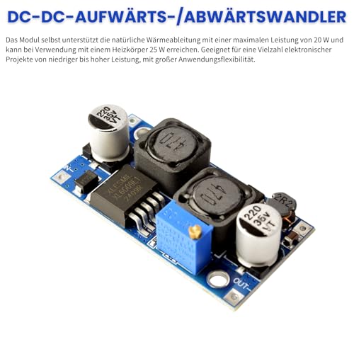 LAOMAO DC-DC 1.5-35V 3A Boost Buck Converter XL6009 Step Up Down Wandler Spannungsregler Netzteil Kompatibel mit Arduino 3D Drucker Sola Power Supply Elektronisches DIY(3 Pack)