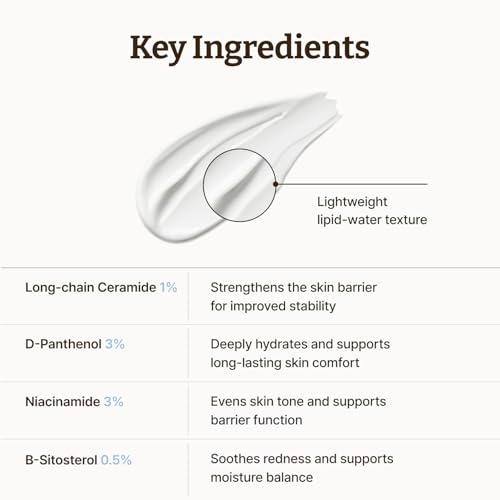 Dr.Reju-All Advanced LC-Ceramide Barrier Cream - Patented Long Chain Ceramide Deep Hydration - Lightweight Korean Face Moisturizer for Strengthening Skin Barrier - 1.69 Fl Oz