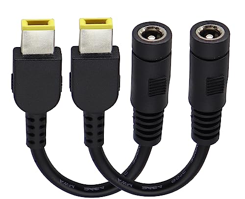 Adaptador CC 5.5mm x 2.1mm a punta cuadrada compatible con Lenovo ThinkPad en pack de 2