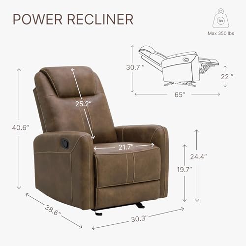 Sillón Manual Plegable Marrón miniatura 3
