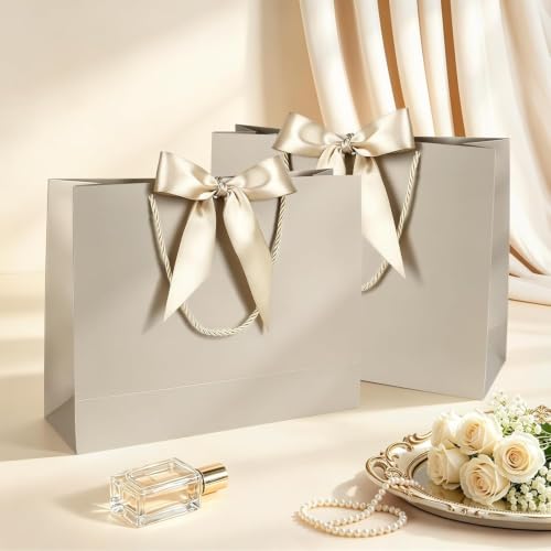 Image of JMANNI Gift Bags with Handles, 13 inch Medium Gift Bags with Tissue Paper