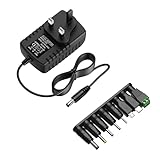 12V 2A DC Power Supply UK Plug AC Adapter with 8 DC Plug Tips, Converter Driver AC 100-240V Supply to DC 12V, AC to DC Converter Adapter Transformer for CCTV Camera, USB 3.0 HUB, LED Lights - Image 7