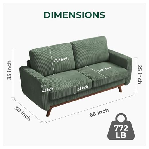 Vesgantti Versatile Green Loveseat Sofa