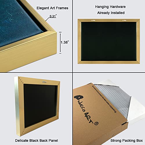 Wieco Art VAN0006-3040-GF-NEW Framed Wall Art Canvas Prints Of Wheat Field thumb #7