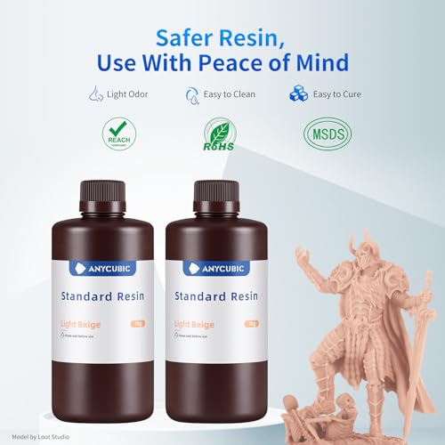 image for ANYCUBIC 3D Printer Resin, 405nm SLA UV-Curing Resin with High Precisi