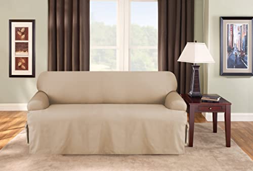 Surefit Duck 1 Piece T Cushion Sofa Slipcover In Tan #TOP30