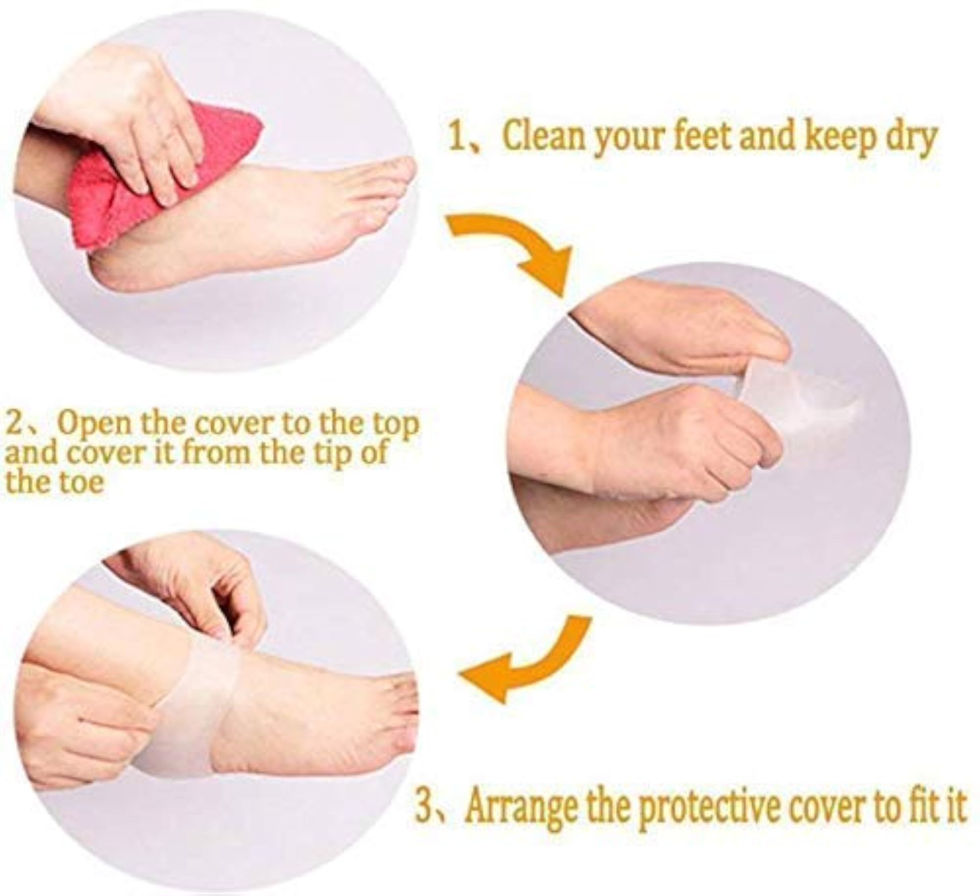 Silicone Heel Protector Sleeves for Pain Relief