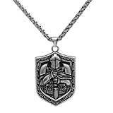 Polyvalence : le collier guerrier croisé ajoute un niveau de charisme supplémentaire à différentes tenues et s'adapte facilement des occasions décontractées aux occasions formelles. Ce bijou en forme d'épée de chevalier est un accessoire recherché pour les fêtes, les vacances et les fêtes polyvalentes.