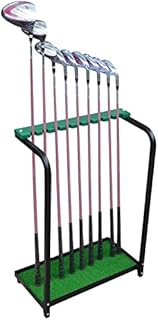 Klub golfowy Stojak na zielony, Golf Putter Rack Storage 9 Klubów Organizator Sprzęt, Trwałe Metalowe Kluby Golfowe Wyświetlanie Półka do sterowników