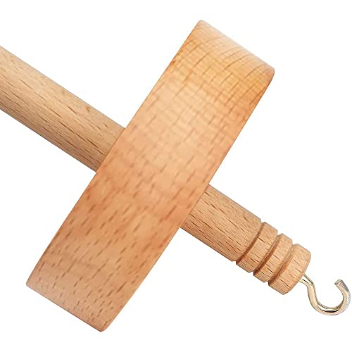 Handspindel Zum Spinnen Drop Spindel Spindel Wolle Spinnen Top Whorl Garnspindel zum Handspinnen Wolle, Handspindel Zum Spinnen aus Holz für Anfängerinnen Anfänger
