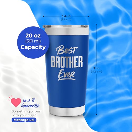 Brother's Best Ever Personalized Stainless Steel Vacuum Insulated Travel Mug - Happy Birthday Cup - Big Brother Tumbler - Image 6