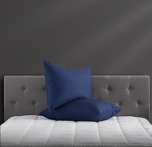 Micropuff King Pillow Protectors with Zipper Set of 2, Pillowcase, Navy by MICROPUFF - Used condition - Image 6