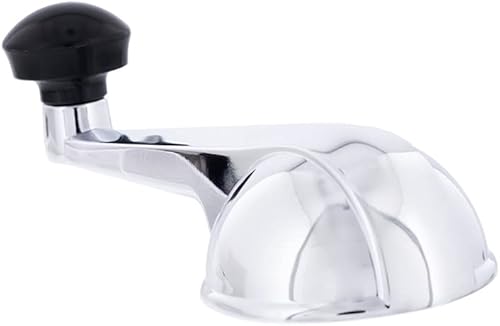 Miniatura 4 de United Pacific C476602 Manija cromada para ventana interior para camioneta Chevy y GMC 1947-66, agujero de montaje con ranura de equipo original,