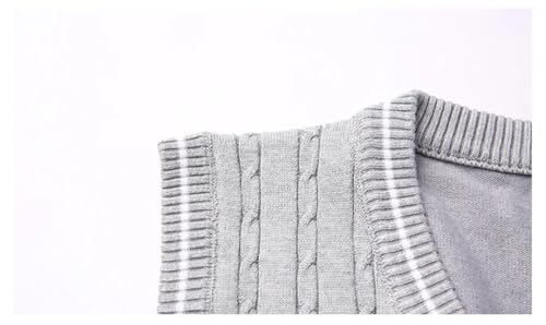 Men Clothes Winter Slim Sweaters V-Neck Sleeveless Sweater Vest3