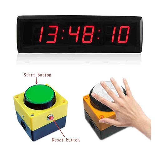 Chronomètre horloge avec bouton de commutation et réinitialisation zéro pour compétition