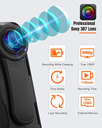Boblov W1 Hidden Camera, True 1080P Small Body Camera, Personal Pocket Video Camera With Audio Loop Recording Time Stamps External Memory Up To 128Gtwo Clips And Easy To Operation (32Gb) #TOP7
