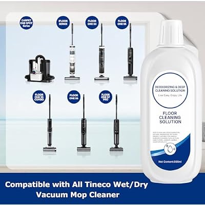 محلول تنظيف الأرضيات متوافق مع محلول منظف الأرضيات Tineco للتنظيف العميق لسائل تنظيف محلول Tineco للأرضيات الصلبة المتعددة، لجميع بقايا الممسحة الفراغية الآلية وخالية من الخطوط 4 عبوات