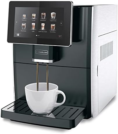 Farenheit Epsilon Super Automatic Coffee Machine, Espresso Maker and Cafetera Automatica comes w/ 11 Brew Selections, 7 Inch AI Touchscreen and Italian, Self-Cleaning Expresso Barista Brewer