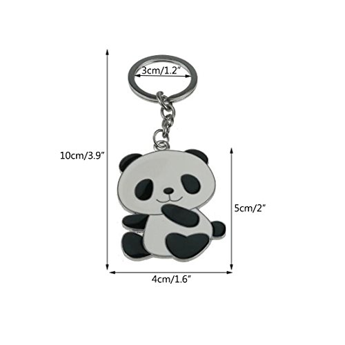 Cute Big Cartoon Metal Panda Theme Keychain Key Ring Set Of 9 For Hanging Decoration Ornament Souvenirs Gift,Overall 10Cm/3.9" #TOP5