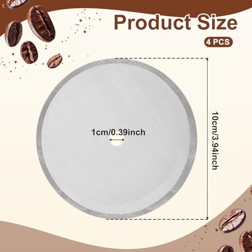 Bewudy 6 Stück French Press Ersatzfiltersieb, Kaffeepresse Filter für Kaffeepressen Mesh Edelstahl Französisch Presse Ersatzfilter French Kaffeemaschinen Ersatzfiltersieb Für Kaffeedrücker 1000ml 34oz