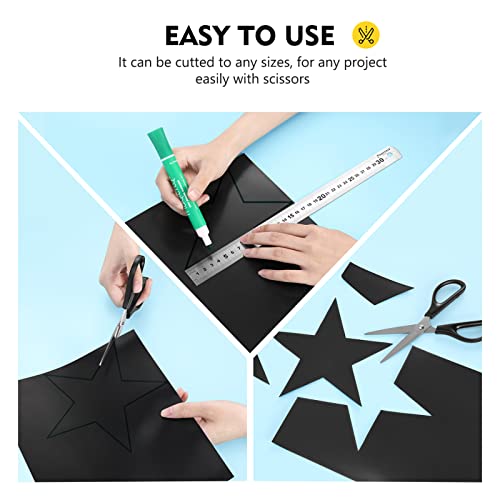 Magicfly Adhesive Magnet Sheets 8 x 10 Inch, 15 Pack Flexible Magnetic Sheets with Adhesive Backing for Photos, Crafts and Die Storage, Easy Peel & Stick