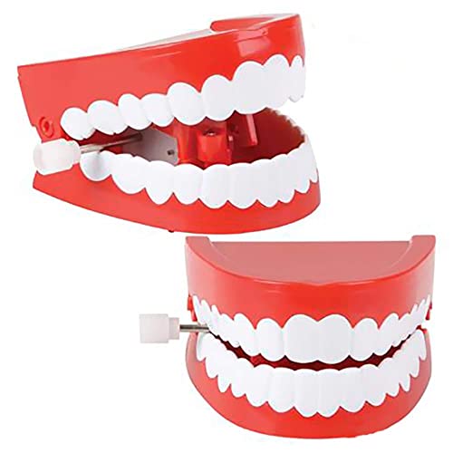 the dreidel company wind up teeth chomping amp chattering teeth toys for kids birthday party favors novelty and gag gifts 2534 inches single