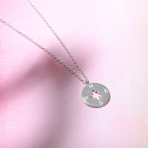 Boma Jewelry Sterling Silver Compass Necklace, 18 Inches3
