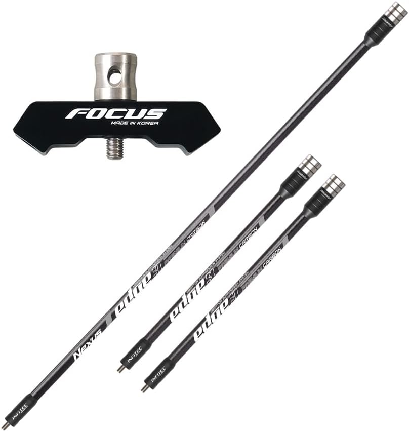 Nexus Edge 28" & 10" High Module Carbon Stabilizers + Fusion V-Bar Set/Black Color