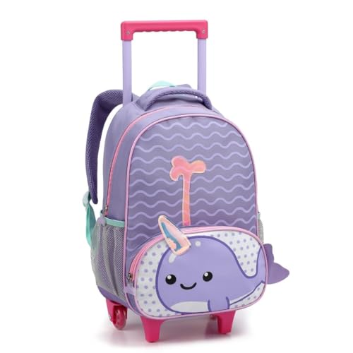 Genérico Mochila Escolar Infantil Da Baleia Rodinha