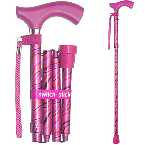 Switch Sticks Canne pliable réglable en aluminium et canne de marche qui se replie et s'ajuste de 81,3 à 94 cm, Tango Cover