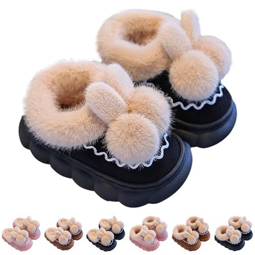 Kids Plush Fuzzy Non-Slip Slippers Girls Boys Cute Bunny Warm Winter Footwear Full Wrapped Shoes Indoor Outdoor4