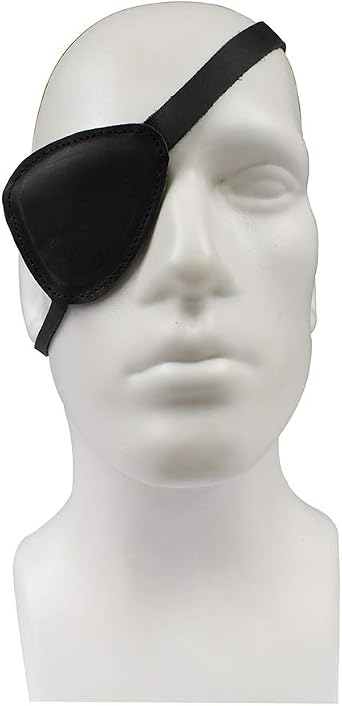 Hide & Drink, Eye Patch, Halloween Pirate Costume, Carnival Mask, Cosplay Accessory, Full Grain Leather, Handmade, Charcoal Black