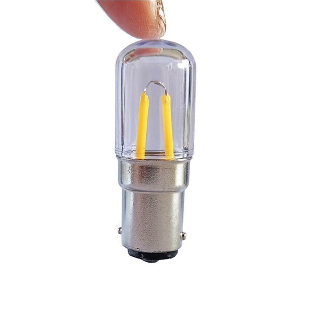 HHF Illuminazione domestica, Confezione da 50, Lampadina LED for frigorifero AC220V T18S E12/E14/B15D 1,5W Lampada a filamento con copertura in plastica(2700K warm white,E12 220V 1.5W)