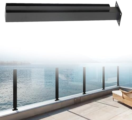 48" Stainless Steel Baluster Post for Fencing, Balconies & Terraces - Square Side Mount Stair Railing Column, Durable & Stylish (C-MID, Height 48in/120cm)