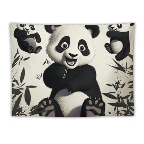 Tapisserie murale esthétique panda pour relooker une chambre sans peindre