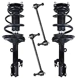 Detroit Axle Front Strut Springs w/Sway Bar Links [4pc Suspension Set] for Select Toyota & Lexus Models [no Hybrid] - [4QS2400013]