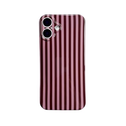 Coque iPhone 16 Plus marron évitez les rayures avec ce motif rétro tendance pour fille