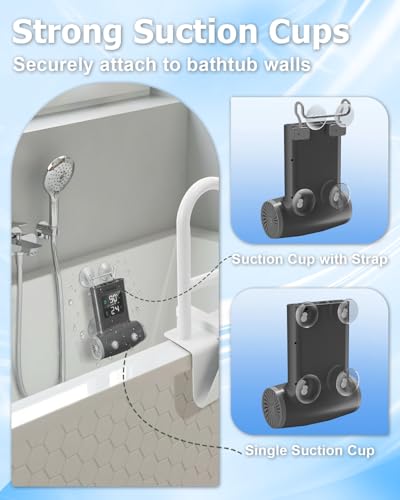 Tipkook Bath Bubble Machine, Rechargeable Bath Machine for Tub with 13000 mAh,IPX8 Waterproof, LED Display, 5 Speed Modes,3 Bubble Modes,Jet for Home Spa, Relaxing(Grey) - Image 6