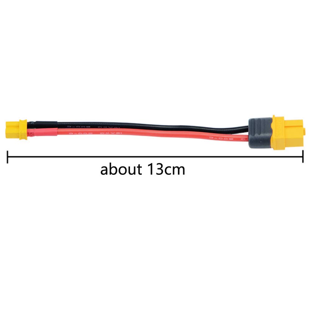 Yiqigou 3pcs Amass XT60 Maschio Femmina Connettore A Deans T Maschio Femmina Connettore Adattatore Di Conversione Con 10cm Cavo (Deans T Maschio A Xt60 Femmina - Foto 3