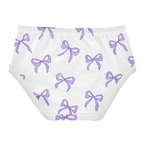 Wusikd Purple Bow Girls' Underwear Cotton Girls Briefs Soft Toddler Underwear 2T2