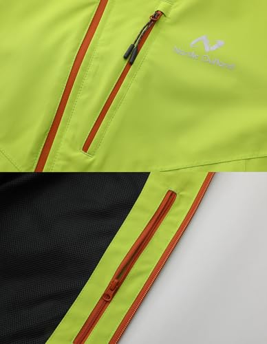 Image of NORDIC OUTLAND Mens Lightweight Hooded Waterproof Rain Jacket Breathable Raincoat Shell for Outdoor Mountain Hiking