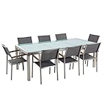 Gartenmöbelset Grosseto für 8 Personen Grau